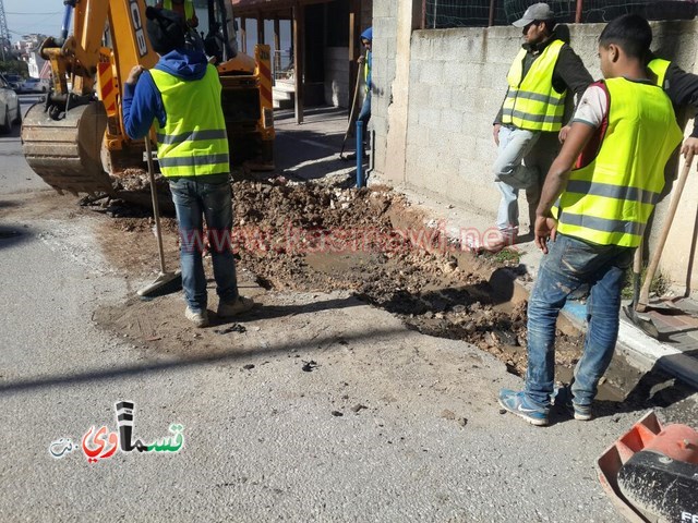  بلدية كفرقاسم  تقوم بجولة ترميمات وتعبيد لحفر الشوارع 